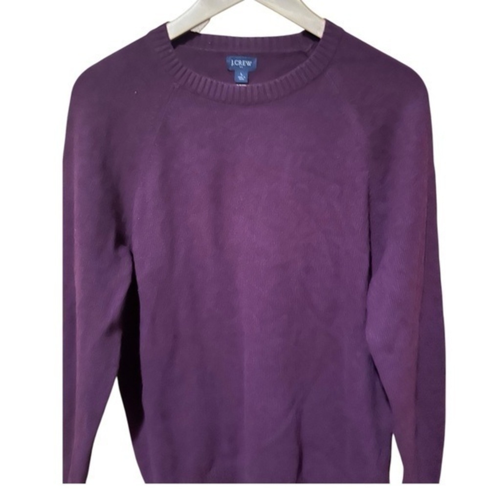 J Crew Burgundy Lambswool Blend Crewneck Sweater Large
